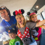 Family going to Disneyland