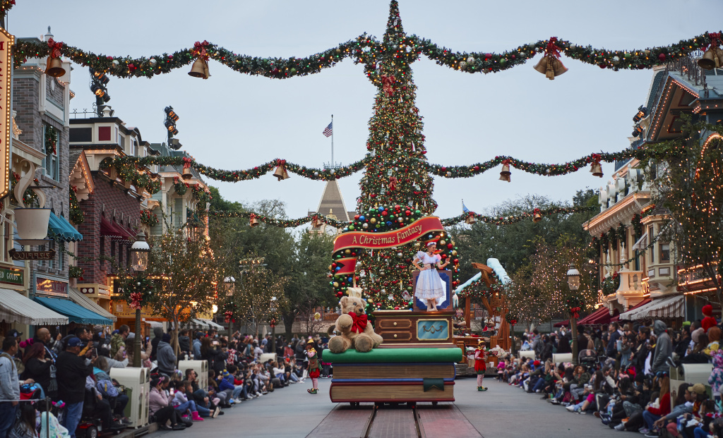 Christmas parade at Disneyland